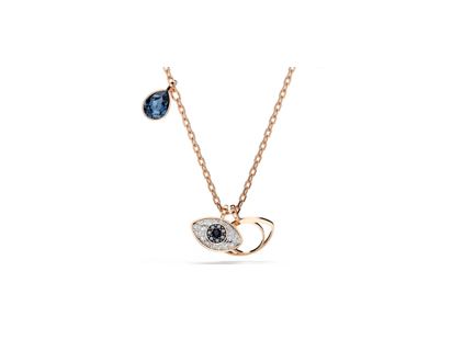 Symbolica pendant Eye, Multicolored, Rose gold-tone plated