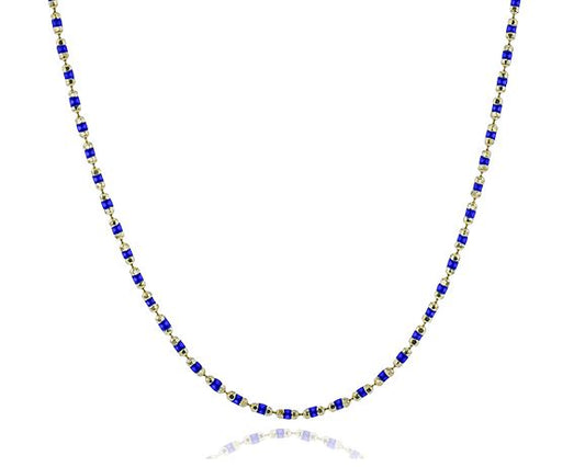 Lady's Yellow 14 Karat Station Necklace