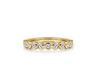 14K Yellow Gold Diamond Anniversary Band
