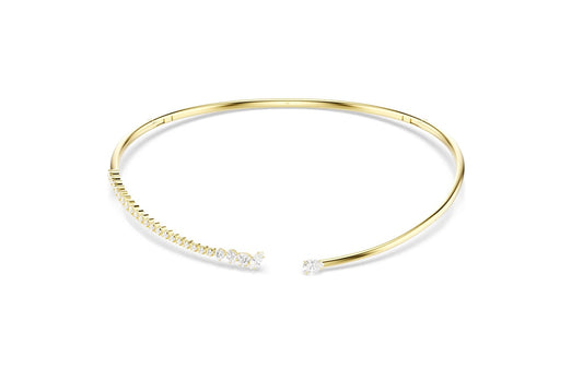 Mesmera choker Mixed cuts, White, 18K gold plated