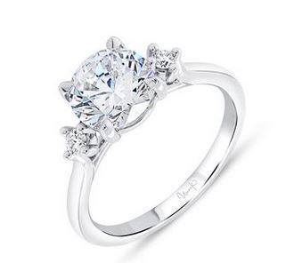 14K White Uneek Timeless Collection Engagement Ring