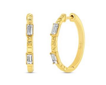18K Yellow Uneek Alexandria Collection Hoop Earrings