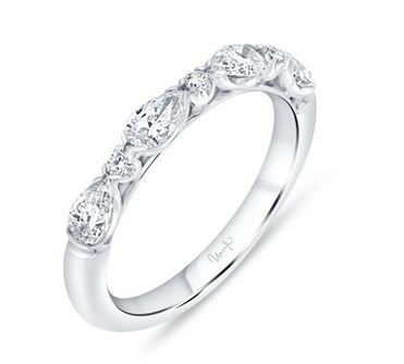 14K White Uneek Timeless Collection Straight Wedding Ring