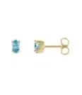14K Yellow Gold Natural Aquamarine Earrings
