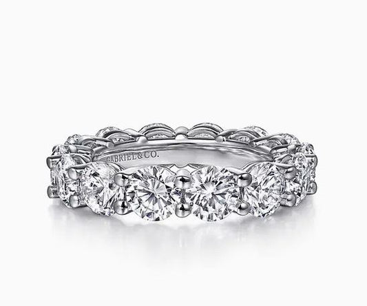 Alloy 14K White Gold Shared Prong Diamond Eternity Band
