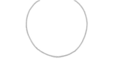 Lady's White 14 Karat Riviera Lab Grown Diamond Necklace Length 16 With 126 = 15.12Twt Round G/H Si1 Diamonds