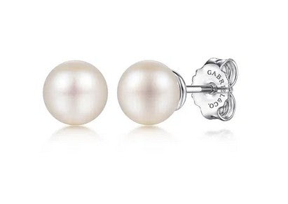 925 Sterling Silver Pearl Stud Earrings