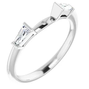 14K White 1/6 CTW Natural Diamond Peg Shank