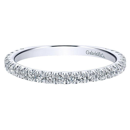 14k White Gold Stackable Diamond Ring