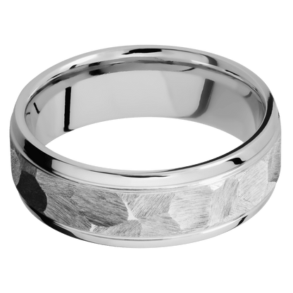 18K White Gold + Rock , Polish Finish