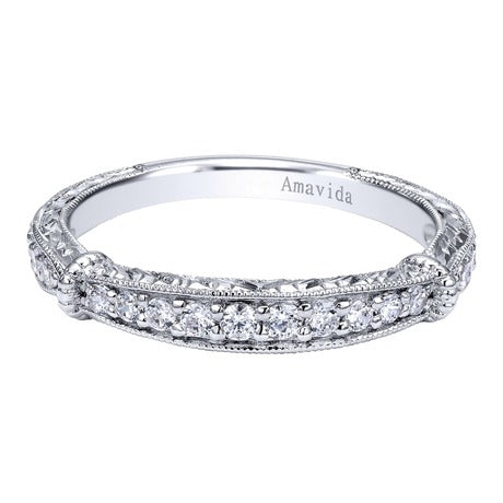 14K White Gold Diamond Matching Wedding Band