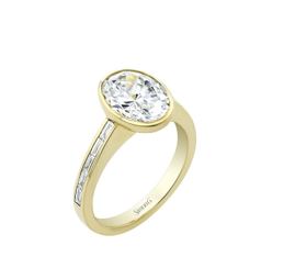 Yellow 18 Karat Bezel Ring Size 6.5 With = 0.32Tw Baguette G Vs1 Diamonds