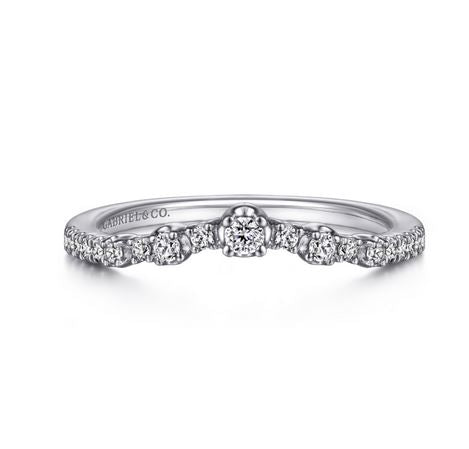 14K White Gold Diamond Anniversary Band
