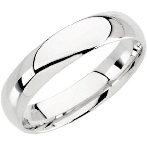 14K White 4mm Light Comfort Fit Band