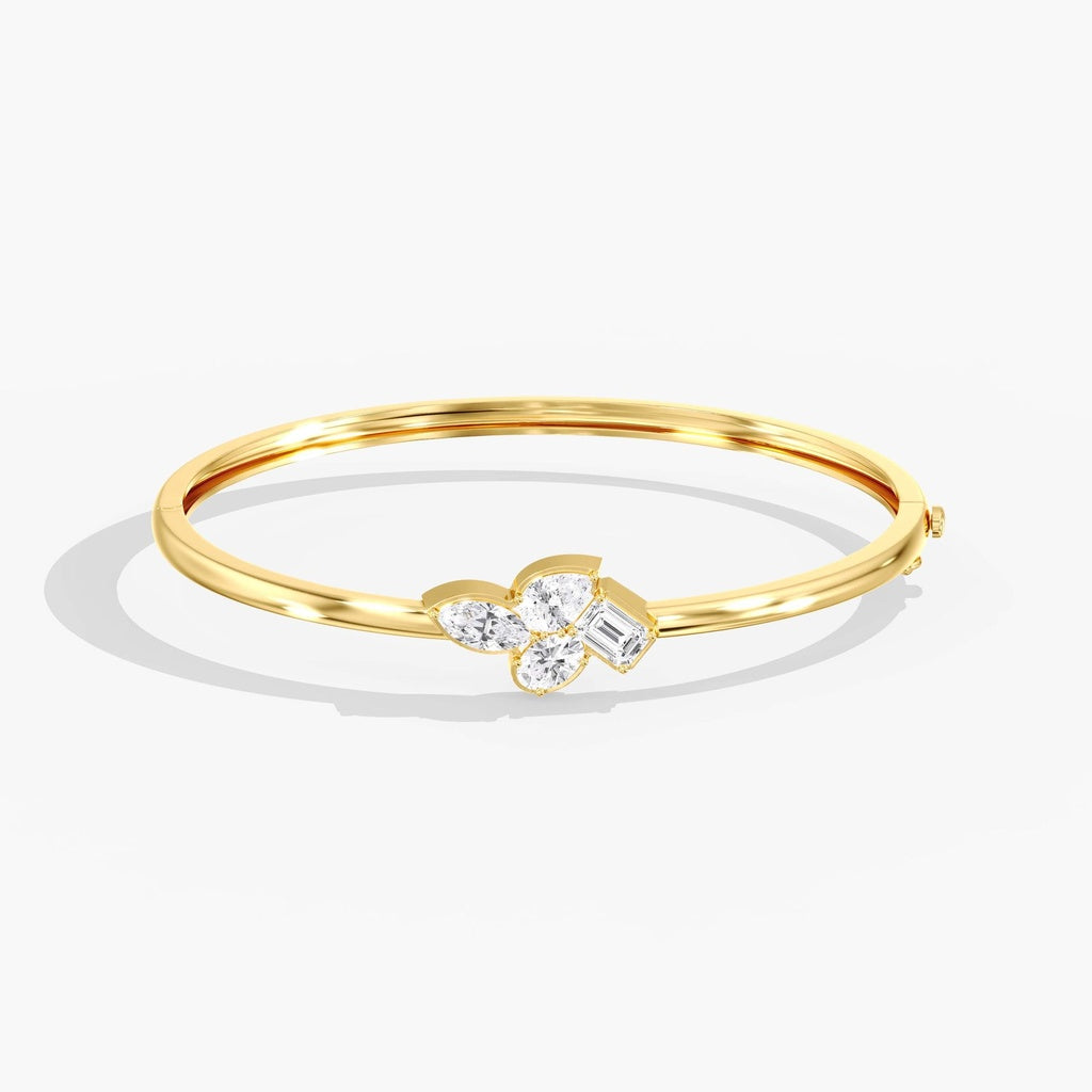 14K Yellow Lab Grown Bangle