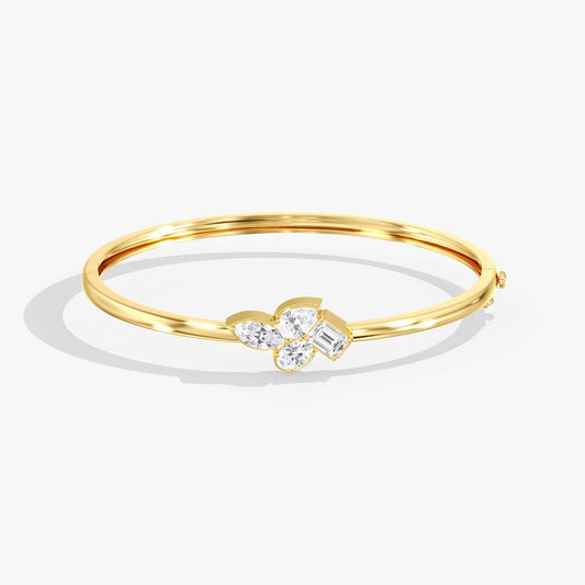14K Yellow Lab Grown Bangle