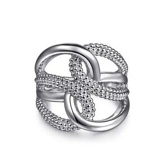 925 Sterling Silver Bujukan Twisted Ring