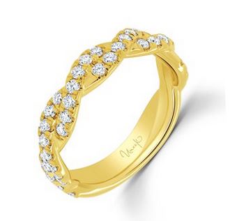 14K Yellow Uneek Us Collection Twist Wedding Ring
