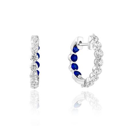 Hoop, 14KW, 2.8mm, Sapphire, Round, Hoop