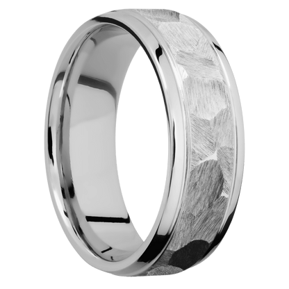 18K White Gold + Rock , Polish Finish