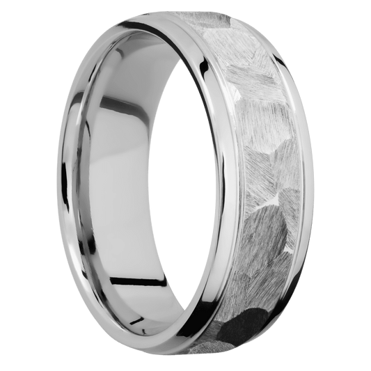 18K White Gold + Rock , Polish Finish
