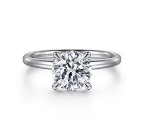 14K White Gold Solitaire Ring