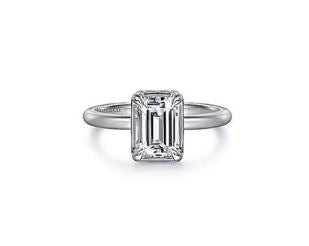 14k White Gold Hidden Halo Ring