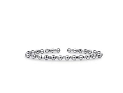 14K White Gold Bujukan Open Bangle