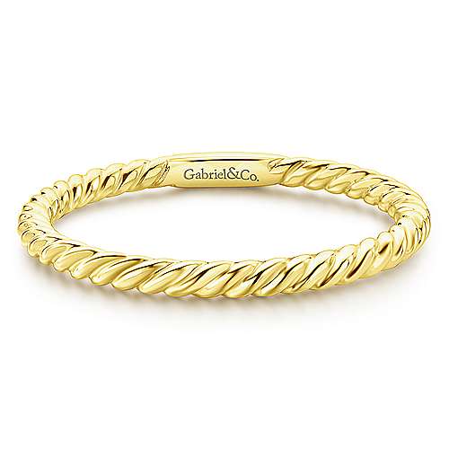 14k Yellow Gold Stackable Ladies Ring
