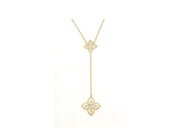 Lady's Yellow 14 Karat Y Necklace Necklace Length 18 With 0.31Tw Round I I1 Diamonds