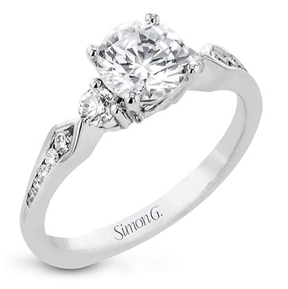 White 18 Karat Prong Ring Size 6.5 With 14=0.33Tw Round G Vs1 Diamonds