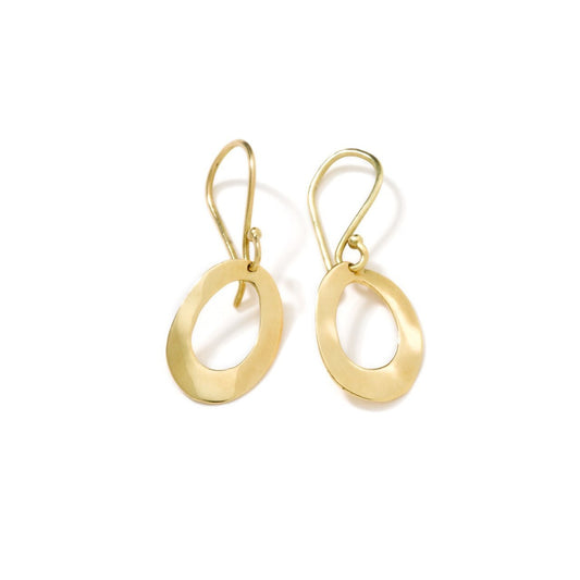 Lady's Yellow 18 Karat Drop Earrings