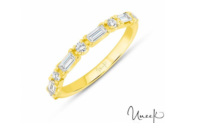 18K Yellow Uneek Stackable Collection 1-Row Fashion Ring