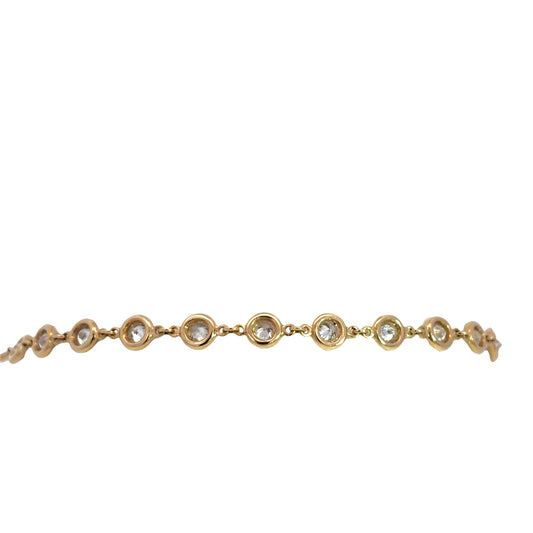 Lady's Yellow 14 Karat Tennis Bracelet Length 7 With 23 = 1.79Twt Round G/H Si2 Diamonds