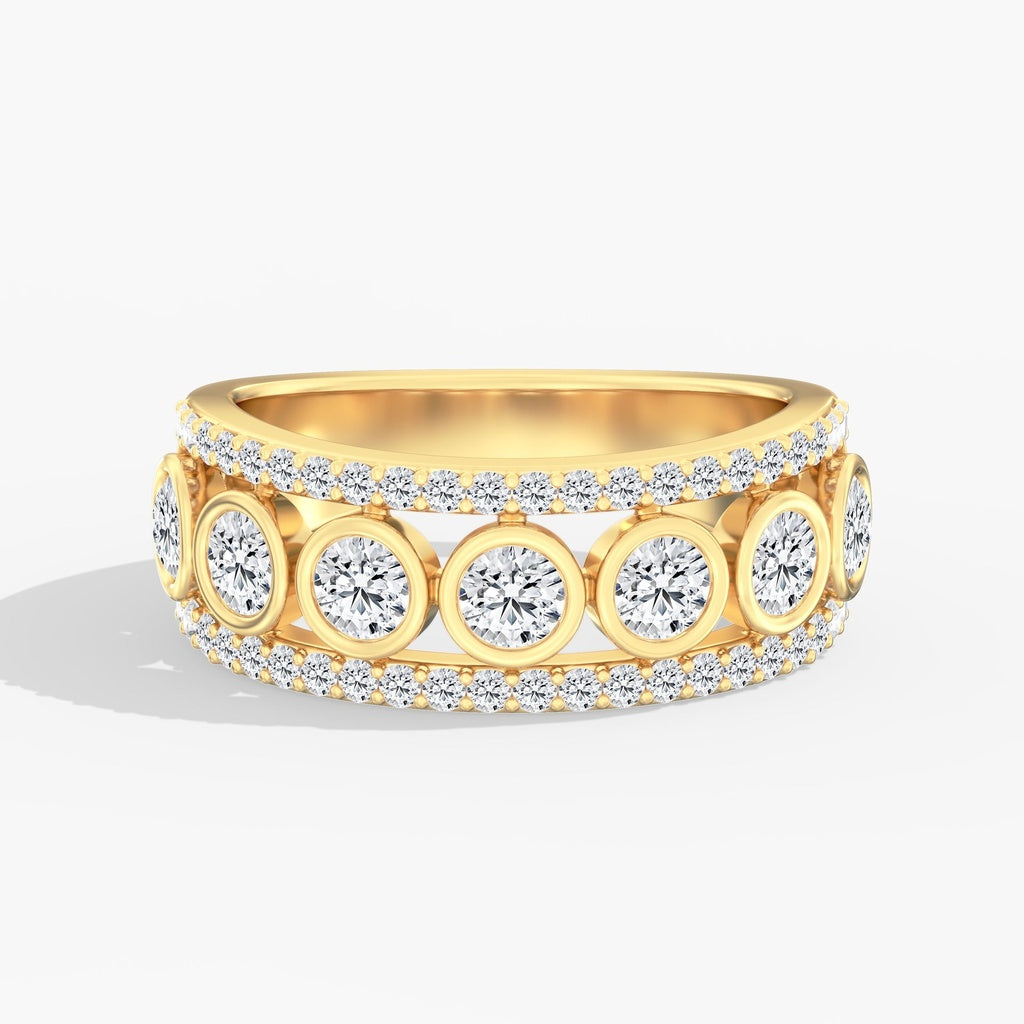 14K Yellow Lab Grown Cigar Band