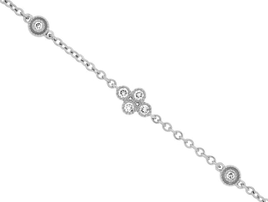 Lady's White 14 Karat Tennis Bracelet With 0.14Tw Round I I1 Diamonds