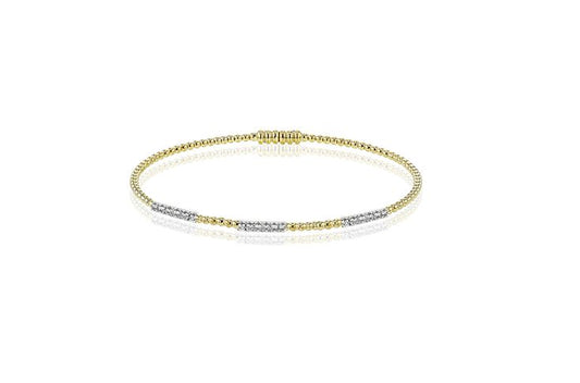 Lady's Two-Tone 18 Karat Bangle Bracelet