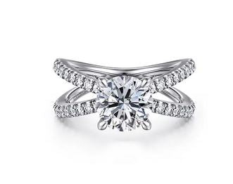 14k White Gold Diamond Engagement Ring