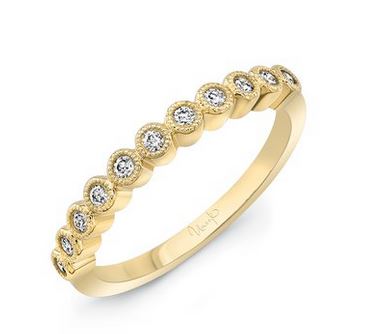 14K Yellow Uneek Gramercy Stackable Diamond Band