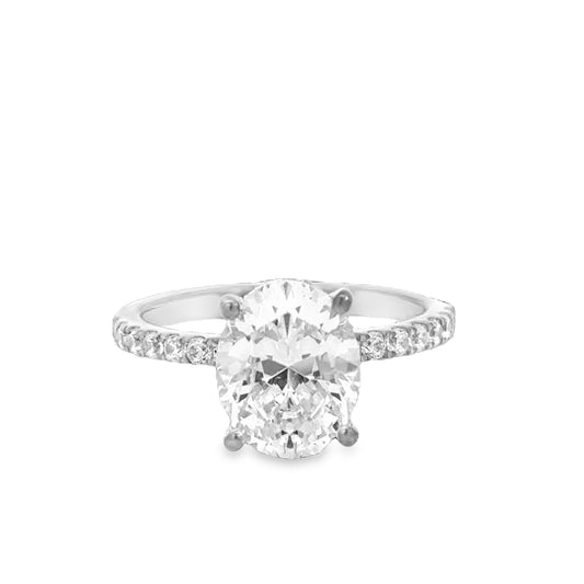 Yellow 18 Karat Hidden Halo Ring Size 6.5 With = 0.32Tw Round G Vs1 Diamonds