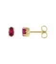 14K Yellow Gold Natural Mozambique Garnet Earrings