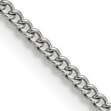 Chisel Stainless Steel Polished 2.25mm 22 inch Round Curb Chain