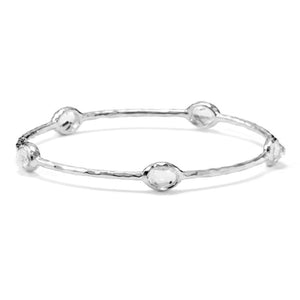 Rock Candy Five-Stone Silver Bangle