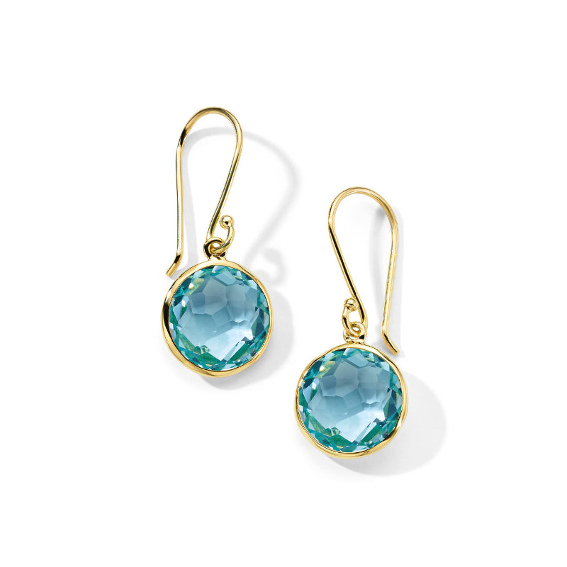 Lollipop Blue Topaz Mini Drop Earrings