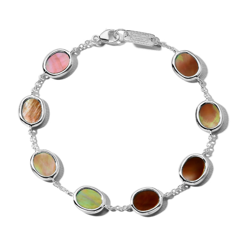 Polished Rock Candy Mini Oval Slice Bracelet