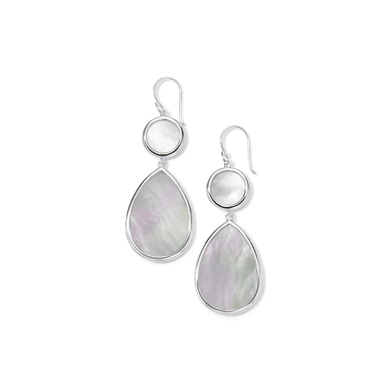 Polished Rock Candy Dot and Teardrop Earrings