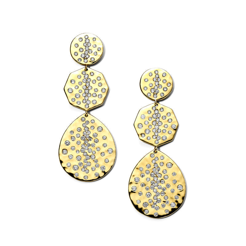 Stardust Small Diamond Crinkle Crazy 8 Earrings