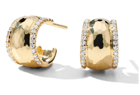 Classico Collection: Goddess Diamond Accented Hoop Earrings