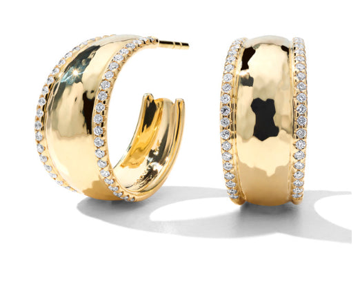 Classico Collection: Goddess Diamond Accented Hoop Earrings