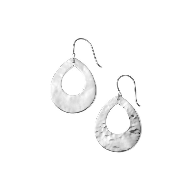 Classico Collection Crinkle Open Teardrop Earrings